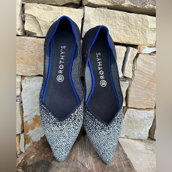 Rothy's The Point Slate Metallic flats Sz-11. C - Picture 9 of 11